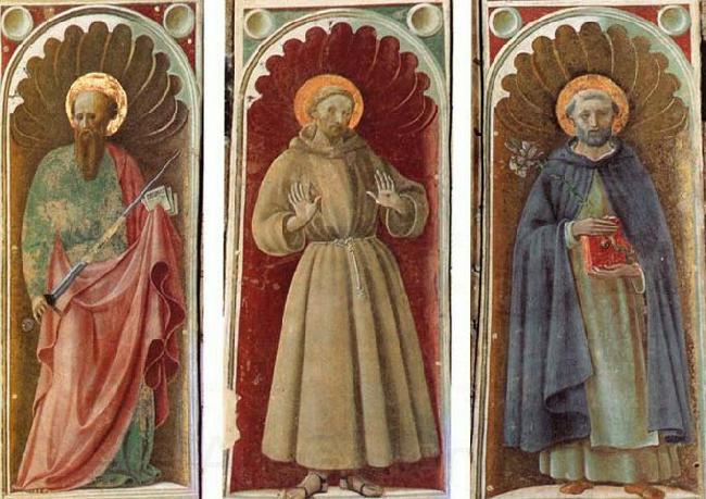UCCELLO, Paolo Sts Paul, Francis and Jerome Norge oil painting art